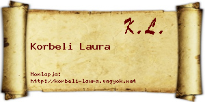 Korbeli Laura névjegykártya